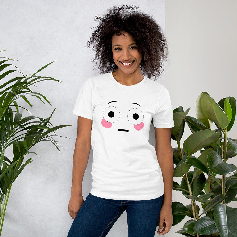 Shy Emoji Unisex T-Shirt