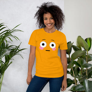 Shy Emoji Unisex T-Shirt